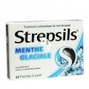 Strepsils Menthe Glaciale pour Mal de Gorge Boîte de 24 Pastilles à Sucer