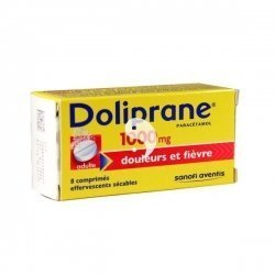 Doliprane 1000 mg Douleurs et Fièvre 8 Comprimés Effervescents Sécables