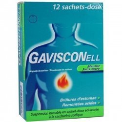 Gavisconell 12 Sachets-Dose Menthe Sans Sucre 