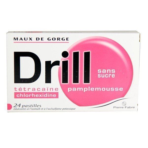 Drill 24 Pastilles à sucer Sans Sucre Pamplemousse