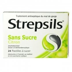 Strepsils Citron Sans Sucre 24 Pastilles à sucer