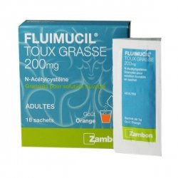 Fluimucil 200mg Toux Grasse Adulte 18 Sachets