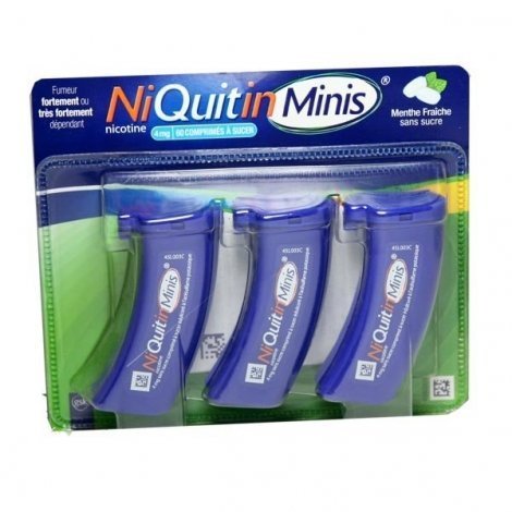 NiQuitin Minis 4mg Menthe Fraîche Sans Sucre  60 Comprimés pas cher, discount