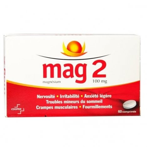 Mag 2 Magnésium 100 mg 60 Comprimés pas cher, discount