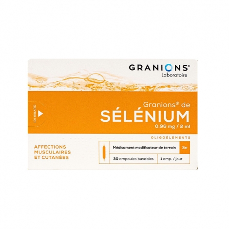 Granions de Sélénium 30 Ampoules buvables pas cher, discount