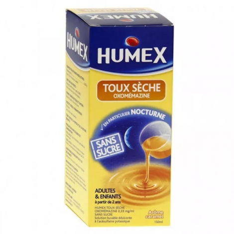 Humex Toux Sèche Sans Sucre Solution Buvable 150 ml pas cher, discount