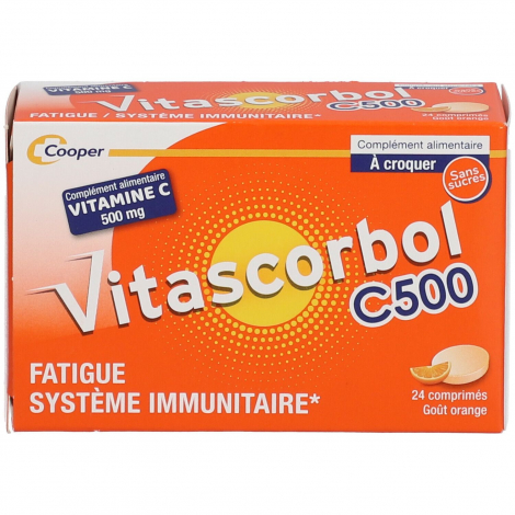 Vitascorbol Vitamine C 500 mg 24 Comprimés à Croquer pas cher, discount