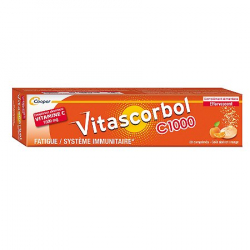 Vitascorbol Vitamine C 1000 mg 20 Comprimés Effervescents