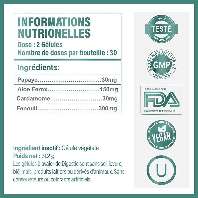 Laxatif Puissant contre la Constipation – Detox Foie Intestin – Compatible  Probiotiques – 60 comprimés 100% naturels fabriqués en France