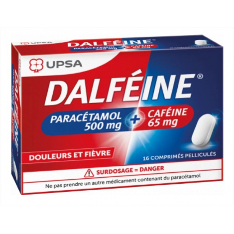 Dalféine Paracétamol 500mg Caféine 65mg - B/16 pas cher, discount