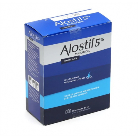 Alostil 5% Minoxidil Solution Chute de Cheveux Modérée 3x60ml pas cher, discount